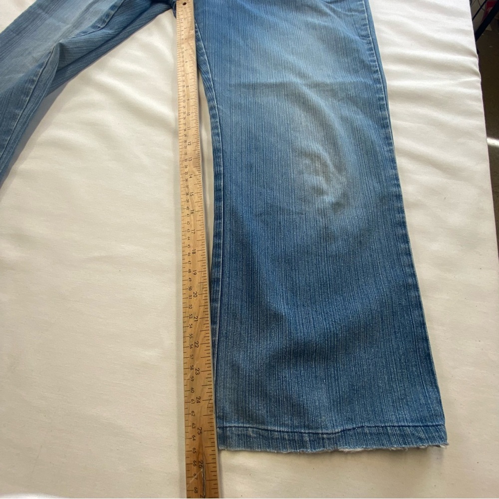 Simon Chang Size 10 Wide Leg Cropped Denim Vintage Lightweight 1970's.Light Wash - Picture 7 of 14